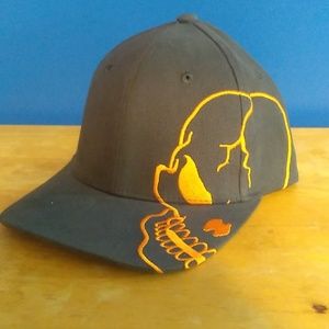 Grey Skull Baseball Hat